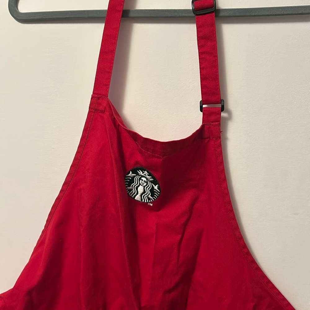 Official Starbucks red christmas apron